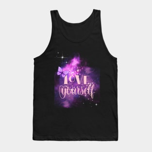 Love Yourself, Positivity, Uplifting, Inspirational Quote Design Tank Top